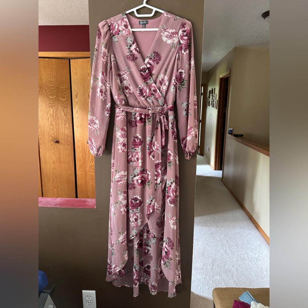 Lily Rose Pink Floral Maxi Dress